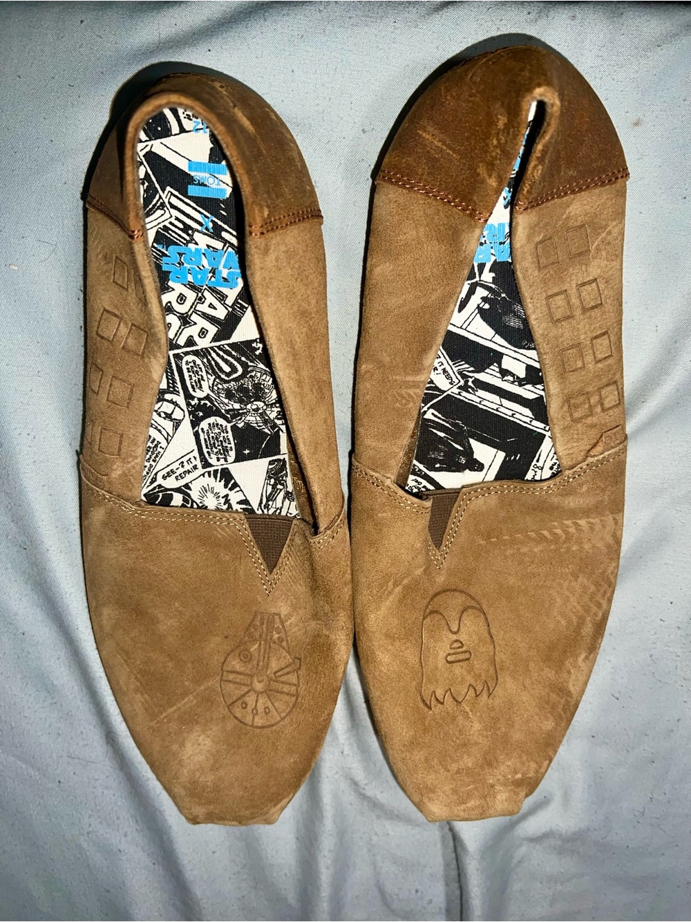 NWOT-NEVER WORN - Toms x Star Wars Chewbacca suede W12